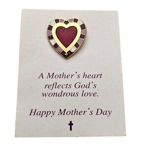 Red Enamel Heart Lapel Tie Pin Valley Casting C859